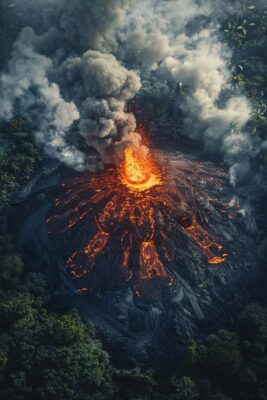 Guatemala Antigua Volcan De Fuego Yanardağı