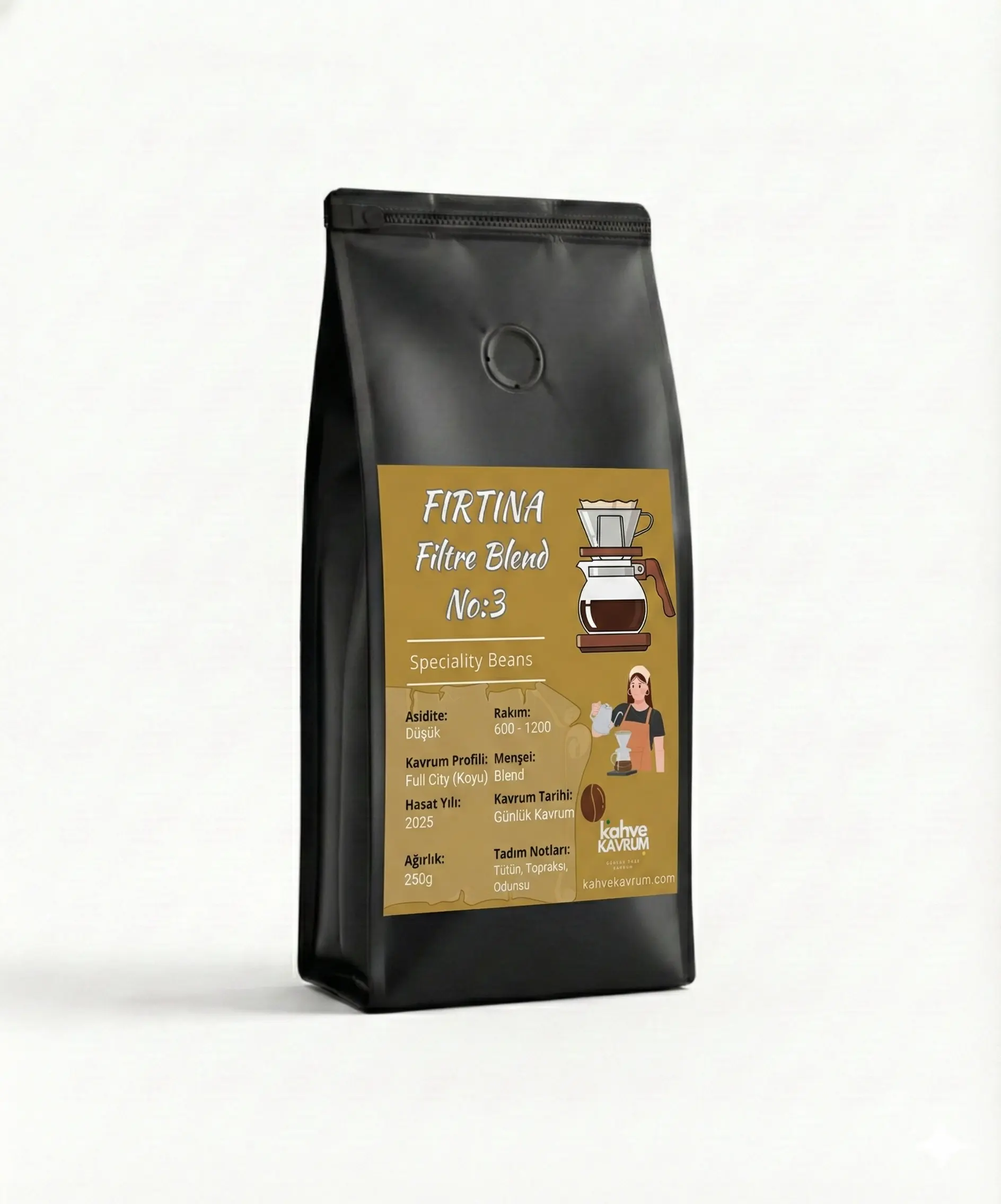 Fırtına Blend No.3 250g sert filtre kahve taze kavrum sipariş