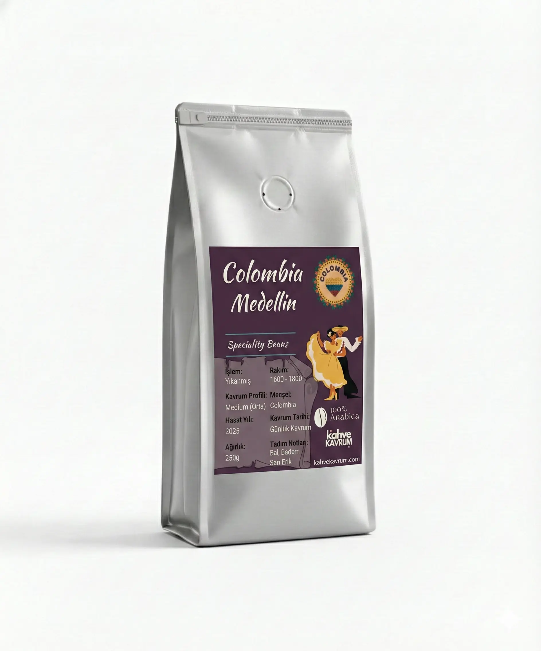 Kolombiya Medellin 250g taze kavrulmuş filtre kahve online sipariş