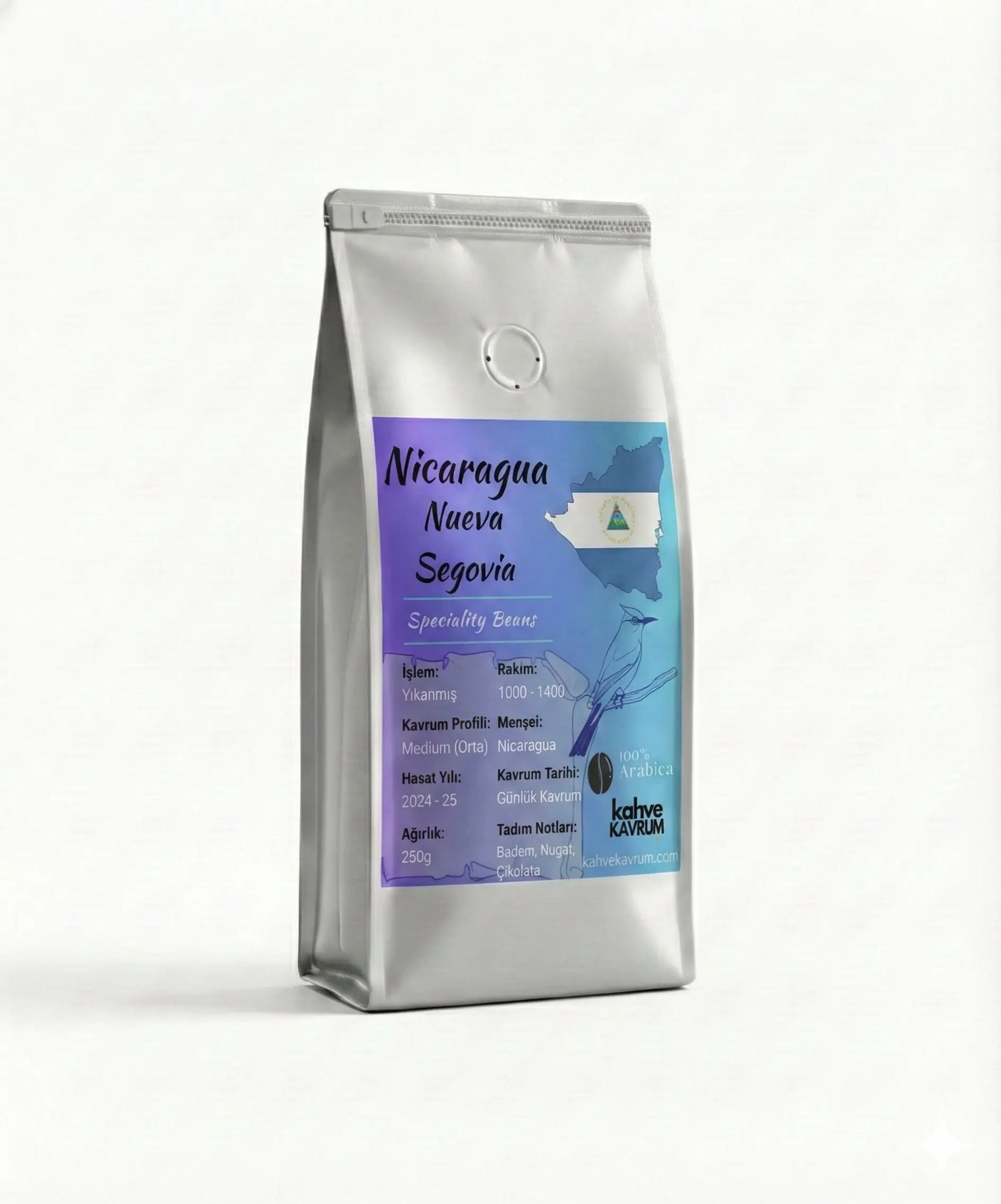 Nikaragua Nueva Segovia 250g taze kavrulmuş gurme kahve online sipariş